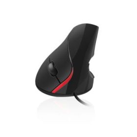 Ewent Raton con Cable - Raton Vertical - 1000dpi - Longitud del Cable 1.25m - Ergonomico - Color Negro