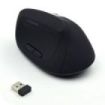 Ewent Raton Inalambrico 2.4hz - Raton Vertical Ergonomico - DPI Seleccionable 800-1200-2400dpi -Bateria Recargable de Litio 400mAh - Color Negro