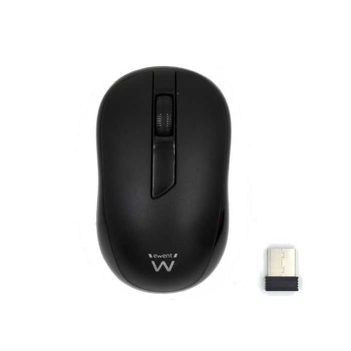 Ewent Raton Inalambrico 2.4hz - Receptor USB-A - 1000dpi - 1 Bateria AA (Incluida) - Color Negro