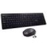 Ewent Pack Inalambrico 2.4hz KB+RATON - Teclado de Oficina con 13 Teclas Multimedia - Raton de Viaje - 1000dpi Unico - Receptor USB-A - 2 Bateria AA (Incluida) - Color Negro