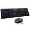 Ewent Pack Inalambrico 2.4hz KB+RATON - Teclado de Oficina con 13 Teclas Multimedia - Raton de Viaje - 1000dpi Unico - Receptor USB-A - 2 Bateria AA (Incluida) - Color Negro