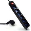 Ewent Regleta de Energia - 6 Enchufes - Version Schuko - 16A con Interruptor de Encendido/Apagado - Proteccion contra Sobrecarga - Cable de 1.5m - Color Negro