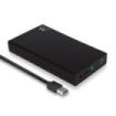 Ewent EW7056 Caja Externa para Disco Duro SATA de 3.5" -sin Tornillos - USB 3.2 - Cable 80cm - Color Negro
