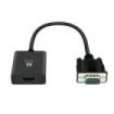 Ewent EW9866 Convertidor VGA a HDMI con Audio - Resolucion Maxima de 1920 x 1200 pixeles - No Drivers - Color Negro