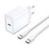 Vention Cargador de Pared USB-C 25W - Cable USB-C 1m - PD3.0 - Color Blanco