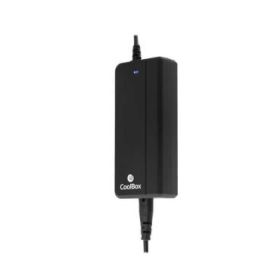 CoolBox Cargador de Portatil Automatico Universal 90W - Puerto USB 2.1A para Smartphones y Tablets - 14 Conectores Diferentes - Cable 1,50m Alimentación / 1m Cargador