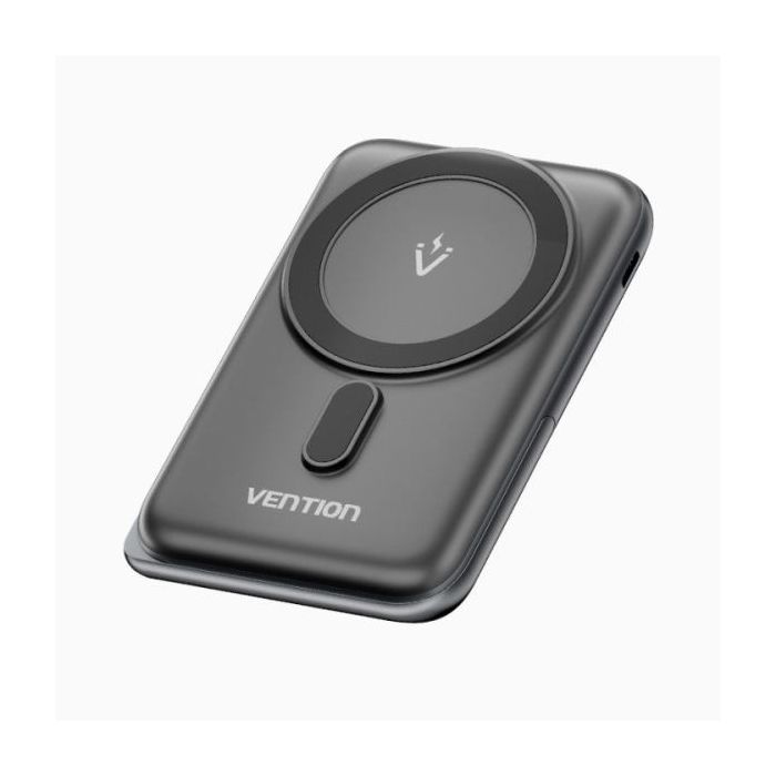 Vention PowerBank 1000mAh Magnetico Inalambrico - USB-C - Carga Rapida 20W - Color Negro