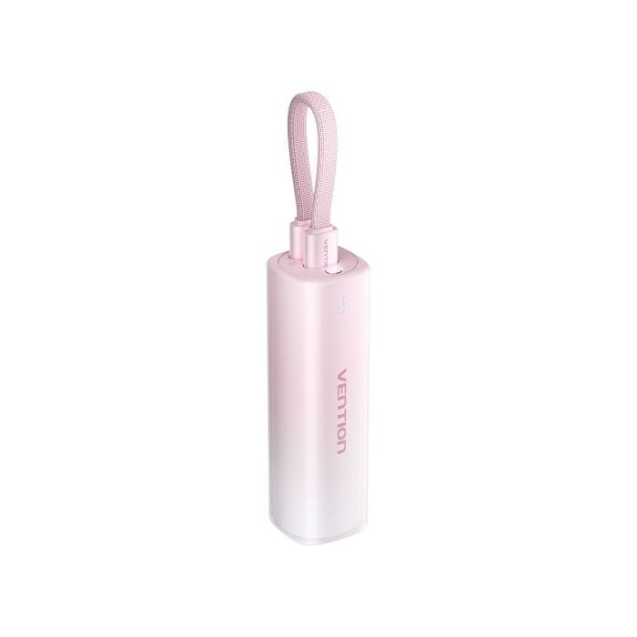 Vention PowerBank 5000mAh - USB-C, Lightning - Carga Rapida 20W - Color Rosa