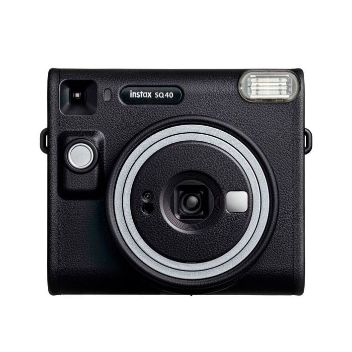 Fujifilm Instax Square SQ40 Camara Instantanea - Tamaño de Imagen 62×62mm  - Espejo para Selfies - Exposicion Automatica - Color Negro