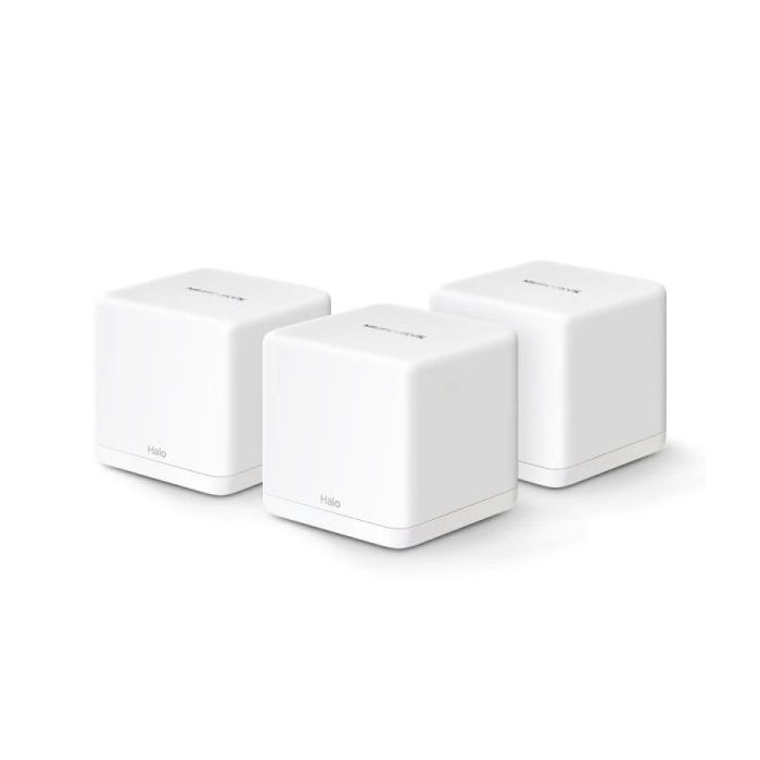 Mercusys H60X Sistema Wi-Fi 6 Mesh AX1500 Doble Banda - 3 Unidades Halo - Cobertura hasta 550 m² - Color Blanco