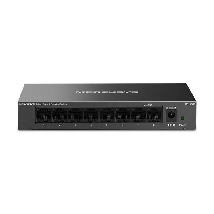 Mercusys Switch 8 Puertos Gigabit RJ45 10/100/1000Mbps con Auto-Negociacion - Plug & Play - Tecnologia Verde