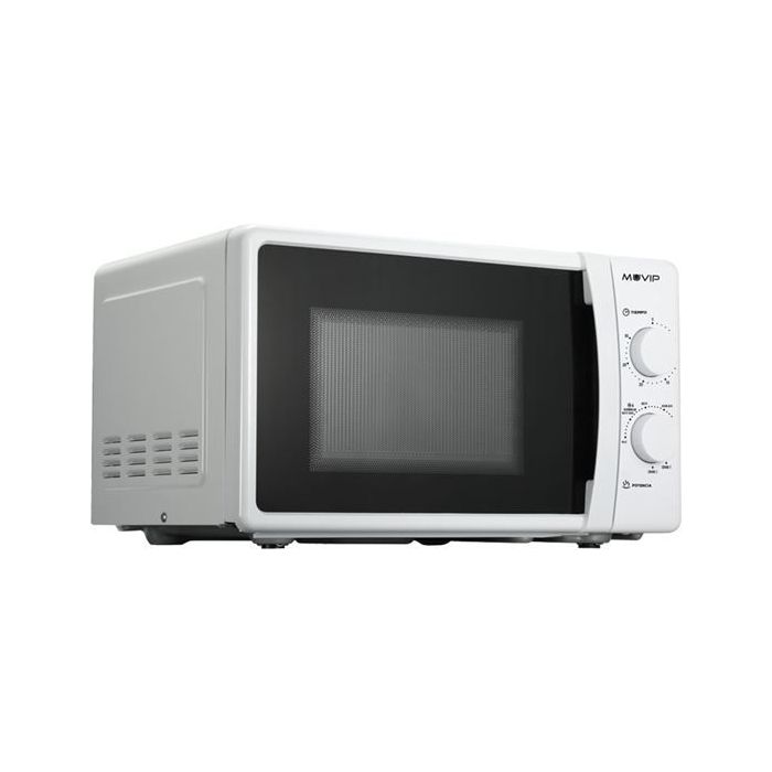 Muvip Microondas - Capacidad 20L - Potencia 700W - Grill 800W - 5 Niveles de Potencia - Temporizador 30min - Descongelacion - Color Blanco