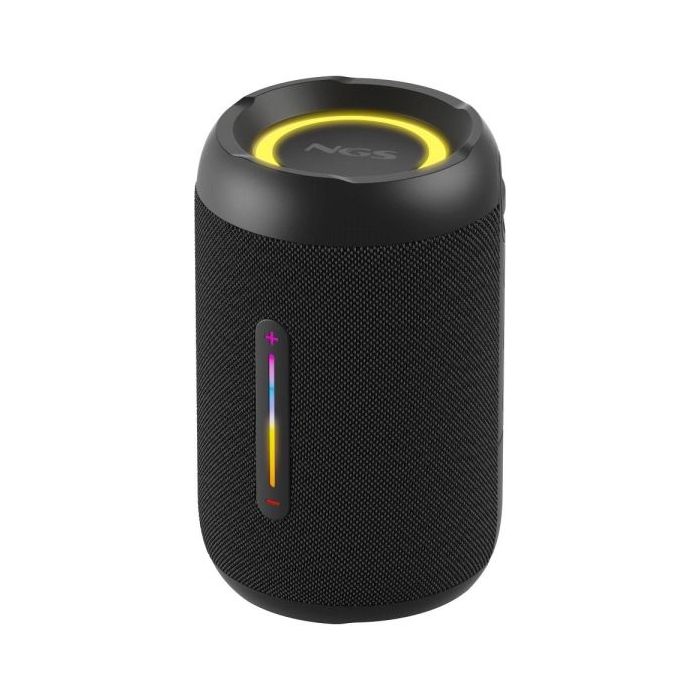 NGS Roller Furia 2 Tiny Altavoz Bluetooth 20W TWS - Iluminacion LED - Autonomia hasta 7h - Resistencia al Agua IPX7 - Color Negro