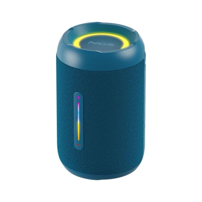 NGS Roller Furia 2 Tiny Altavoz Bluetooth 20W TWS - Iluminacion LED - Autonomia hasta 7h - Resistencia al Agua IPX7 - Color Azul