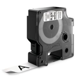 Dymo D1 45803 Cinta de Etiquetas Original para Rotuladora - Texto Negro sobre Fondo Blanco - Ancho 19mm x Largo 7m