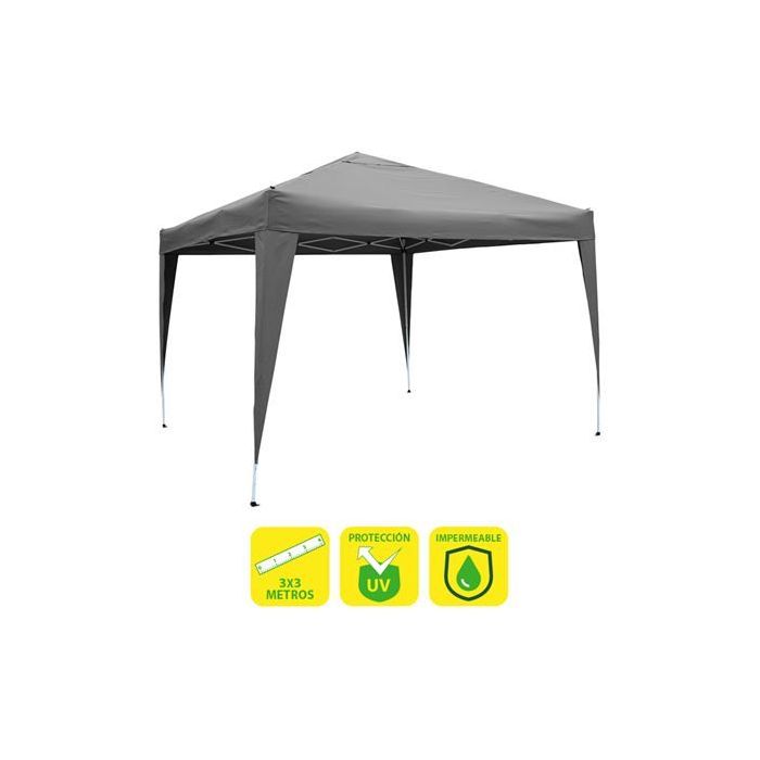 Sungarden Carpa Plegable Acero 3x3m Gris - Color Blanco