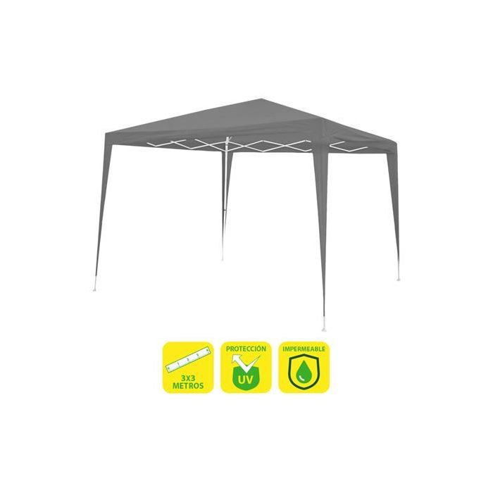 Sungarden Carpa Acero Rafia 3x3m - Color Gris
