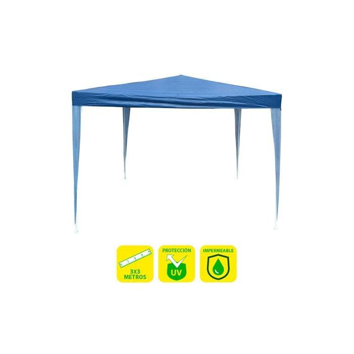 Sungarden Carpa Acero Rafia 3x3m - Color Azul