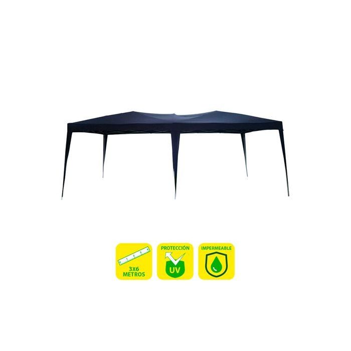 Sungarden Carpa Plegable Acero 3x6m Azul Oscuro - Color Azul