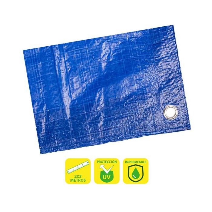 Sungarden Toldo / Lona con Ojales de Metal 2x3m - Color Azul