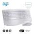Subblim Dual Office Prowave White Pack de Teclado Ergonomico + Raton 3200dpi Inalambricos Bluetooth 5.3 y Receptor USB - Bateria Recargable - Color Blanco