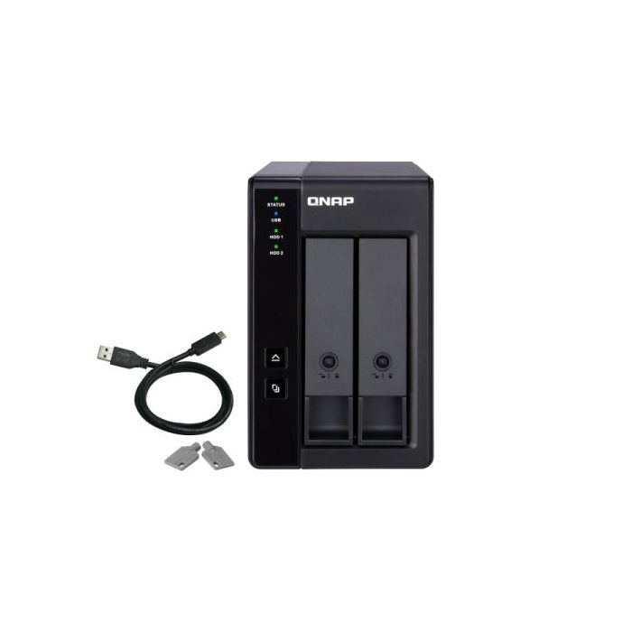 QNAP TR-002 Caja de Expansion RAID USB 3.0 - 2 Bahias 2.5", 3.5" - Ventilador 70mm