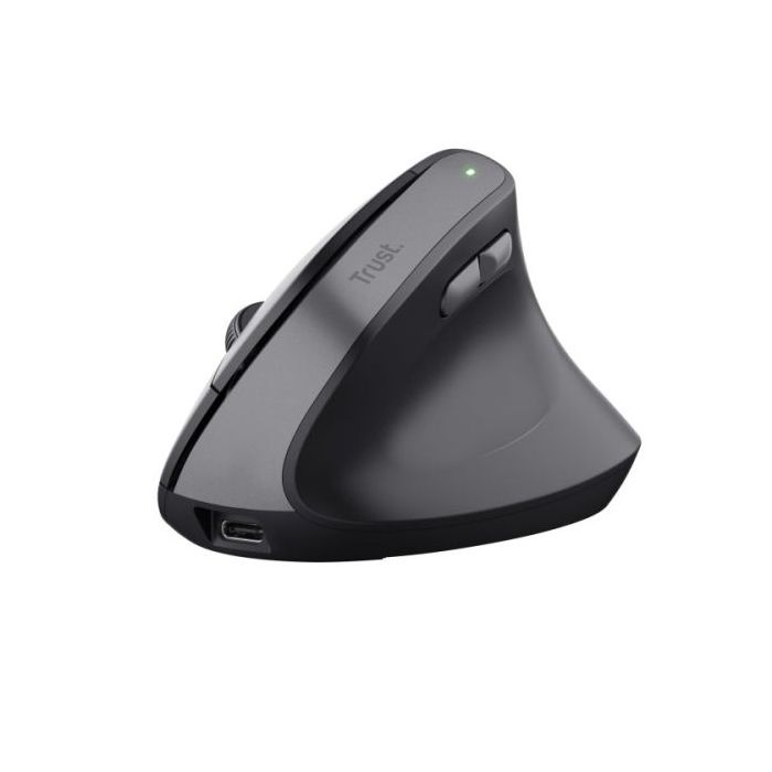 Trust Raton Inalambrico USB - Tecnologia Silent Click - 6 Botones - Recargable por USB-C - Color Negro