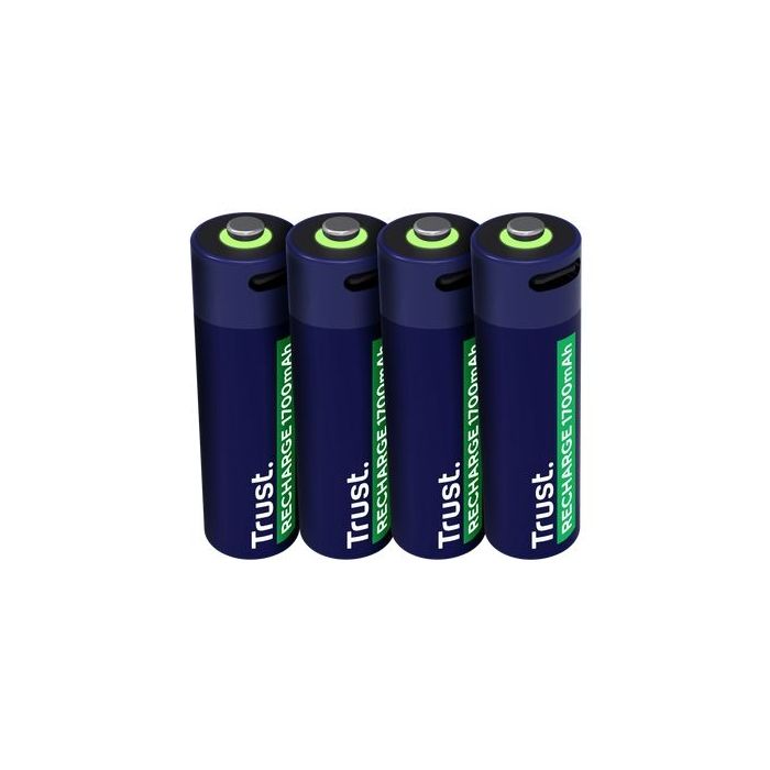 Trust Pack de 4 Pilas Recargables 1700 mAh AA