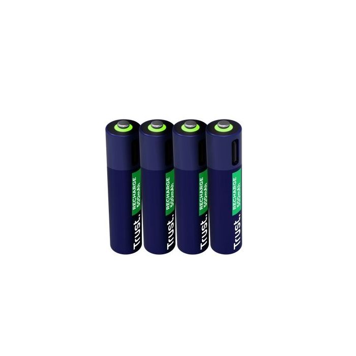 Trust Pack de 4 Pilas Recargables 500 mAh AAA