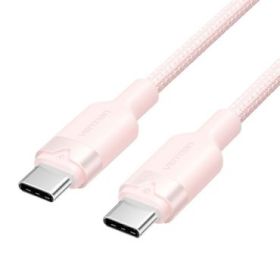 Vention Cable USB-C a USB-C 3A 60W - 2m - Trenzado - Color Rosa