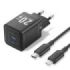 Vention Cargador de Pared GaN USB-C 20W - Cable USB-C a Lightning 1m - Color Negro