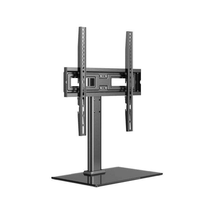 Unykach Soporte de Mesa para TV de 23"-60" - Base de Vidrio Templado - Peso Max 40Kg - VESA 400x400mm - Color Negro