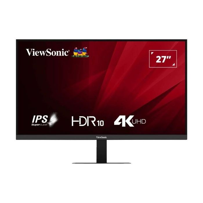 ViewSonic VA2708-4K-HD Monitor LED 27" IPS UHD 4K HDR - Respuesta 4ms - 16:9 - Ajustable de Inclinacion - HDMI, DisplayPort, Audio - Angulo de Vision 178º - VESA 100x100mm