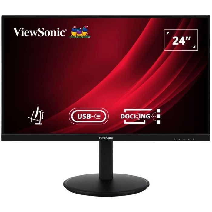 ViewSonic VG2409U-2 Monitor LED 24" IPS Full HD 1080p HDR - Respuesta 4ms - Altavoces 5W - 16:9 - Ajustable en Altura, Giratorio e Inclinable - HDMI, Audio, USB, RJ45 - Angulo de Vision 178º - VESA 100x100mm