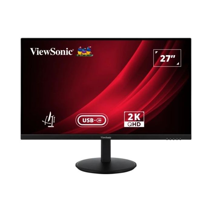 ViewSonic VG2709-2K-MHDU-2 Monitor LED 27" IPS QHD 2K HDR - Respuesta 4ms - Altavoces 5W - 16:9 - Ajustable en Altura, Giratorio e Inclinable - HDMI, Audio, USB-C - Angulo de Vision 178º - VESA 100x100mm