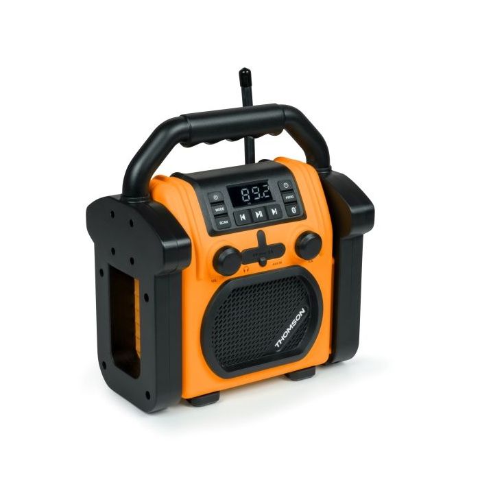 Thomson WKR60BT Radio y Altavoz 30W  - Resistente a Salpicaduras y Polvo -  Color Naranja