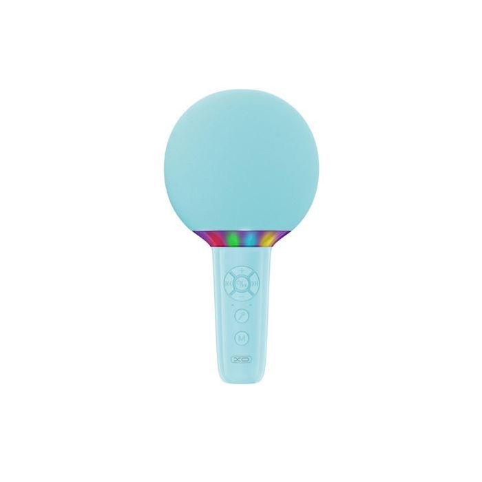 XO BE50 Microfono Inalambrico - Karaoke - 5W - Bluetooth 5.3 - Iluminacion LED - Autonomia Máxima 3h - Color Azul