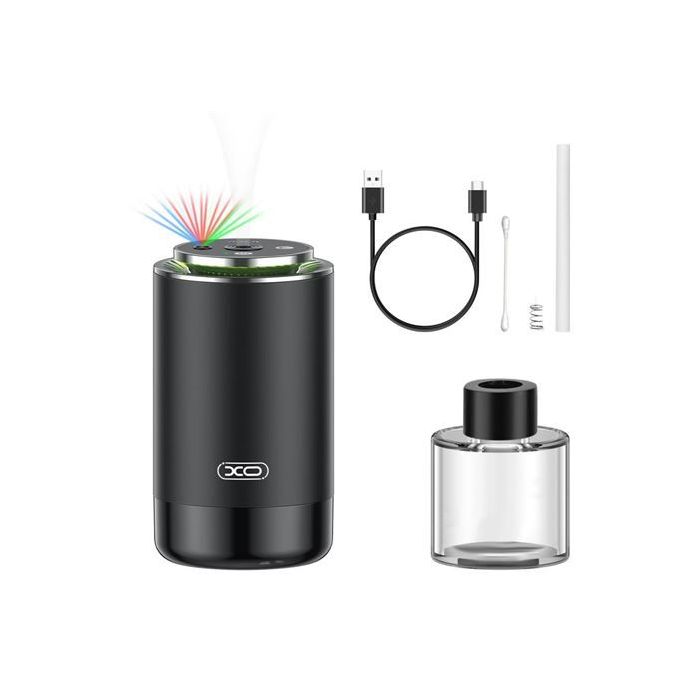 XO Humidificador - Ideal para Vehiculos y Espacios Pequeños - Bateria 300mah - Capacidad 50ml - LED - Color Negro