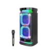 XO F58 Altavoz Karaoke - Bluetooth - 40W - Iluminacion RGB - Microfono Inalambrico Incluido - Entrada para Instrumentos y Microfonos Adicionales - Color Negro