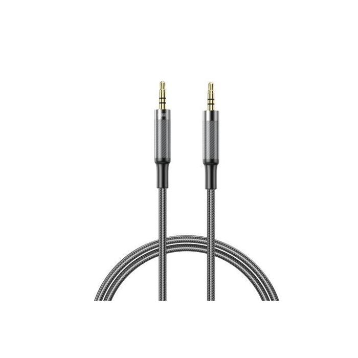 XO NBR279C Cable Audio Jack 3.5mm Macho a Jack 3.5mm Macho - 1m - Trenzado - Color Negro