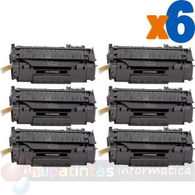 Canon 708/715 Negro Pack de 6 Cartuchos de Tóner Genéricos - Reemplaza 0266B002/1975B002