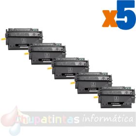 Canon 708H/715H Negro Pack de 5 Cartuchos de Tóner Genéricos - Reemplaza 0917B002/1976B002