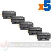 Canon 708H/715H Negro Pack de 5 Cartuchos de Toner Genericos - Reemplaza 0917B002/1976B002
