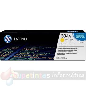HP CC532A Amarillo Cartucho de Tóner Original - 304A