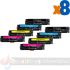 Canon 718 Pack de 8 Cartuchos de Toner Genericos