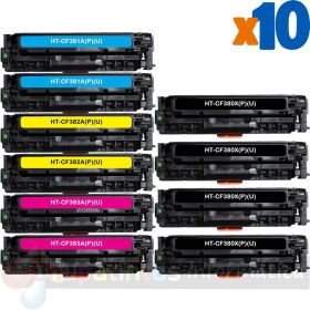 Canon 718 Pack de 10 Cartuchos de Tóner Genéricos