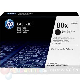 HP CF280X Negro Cartucho de Tóner Original - 80X