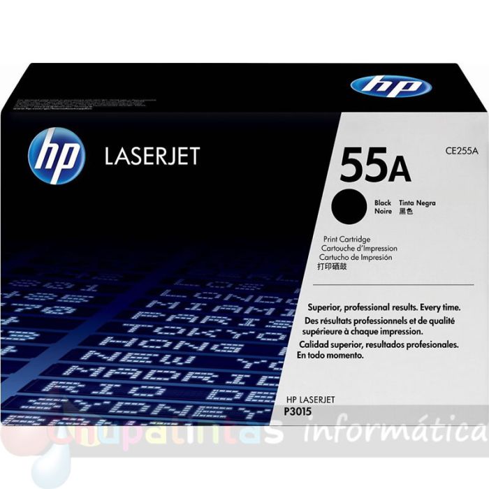 HP CE255A Negro Cartucho de Tóner Original - 55A