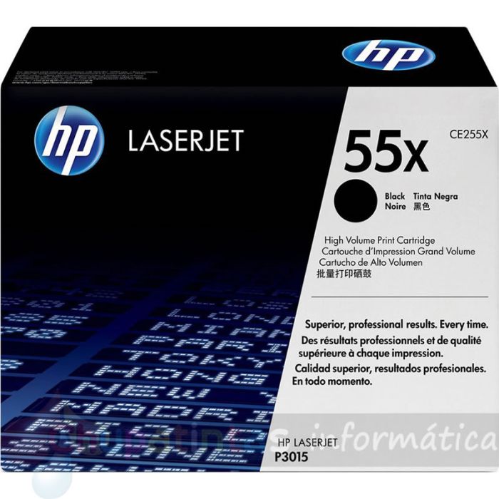 HP CE255X Negro Cartucho de Tóner Original - 55X
