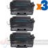 HP CE255X Negro Pack de 3 Cartuchos de Tóner Genéricos - Reemplaza 55X